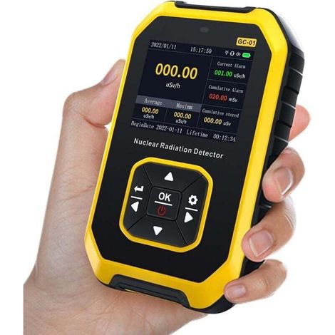 Compteur Geiger Numérique Compteur de Rayonnement Nucléaire Dosimètre Personnel Radioactivité Détecteur de Radiations Nucléaires, avec écran LCD (1/5)