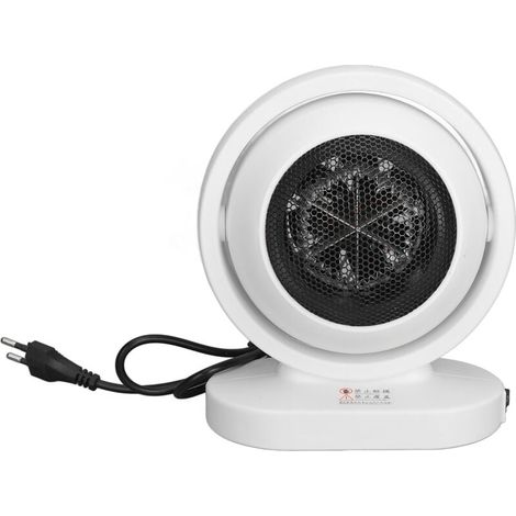 Calefactor de ventilador , calefactor cerámico PTC, protección contra sobrecalentamiento e inclinación, silencioso para uso en oficina, sala de estar y dormitorio. (1/5)