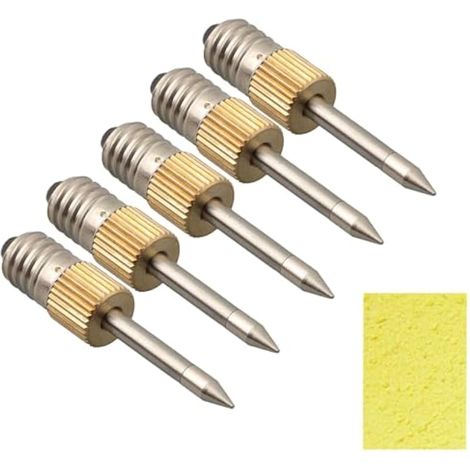 Lot de 5 pointes de fer à souder de rechange compatibles avec interface E10 pour soudure de précision, ligne, soudure par traînée et utilisation générale (TIP-B 5 pièces) (1/3)