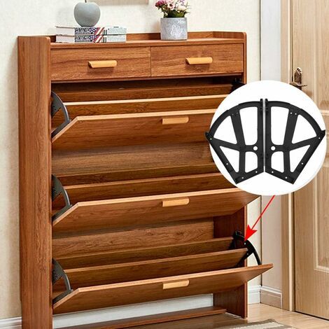 4 Pièces Chaussures charnières Tiroir Cabinet Charnières En Raccords De Remplacement pour Cuisine Salon Armoire De Rangement Chaussures (1/4)
