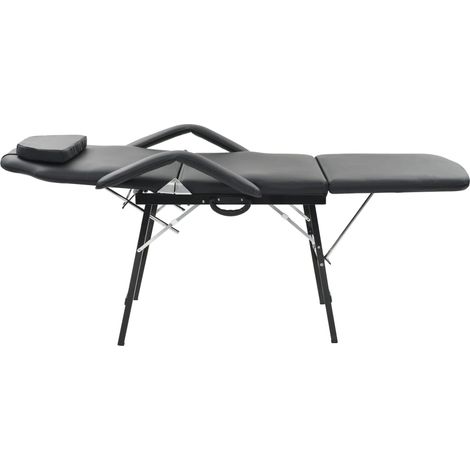 INLIFE Fauteuil de massage pour traitement facial Simili-cuir Noir (1/5)