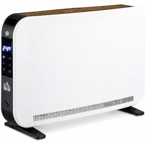 HOMCOM Portable Convector Heater with 24H Timer Adjustable Temperature White (1/5)