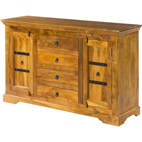 Buffet 150x45 Acacia laqué Miel OXFORD 0513 (1/4)