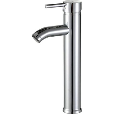 Robinet Salle de Bain, Mitigeur Lavabo, Robinet Haut pour Vasque Salle de Bain, Corps en Acier Inoxydable, Finition Chromée, Équipé de Deux Flexibles (Eau Chaude et Eau Froide), SF-11801 (1/4)