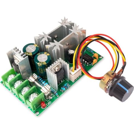 Régulateur de vitesse du moteur CC 12 V 24 V 36 V 48 V 20 A Unité de contrôle de vitesse Moteur PWM Régulateur de tension électrique (1) (1/5)
