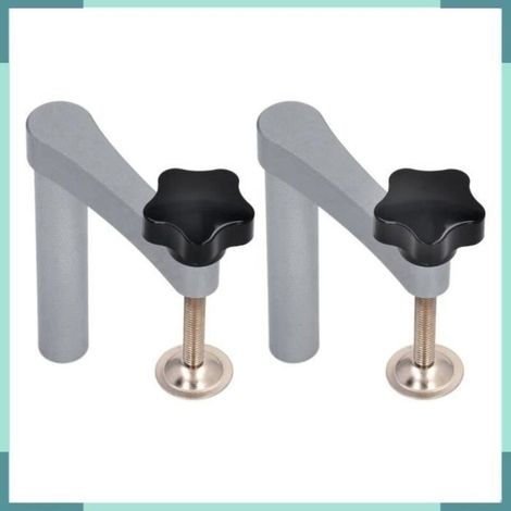 Adjustable Quick Clamp in Aluminum Alloy, 2 Pieces, Desktop Press, Stable Clamping for Woodworking Projects (1/4)