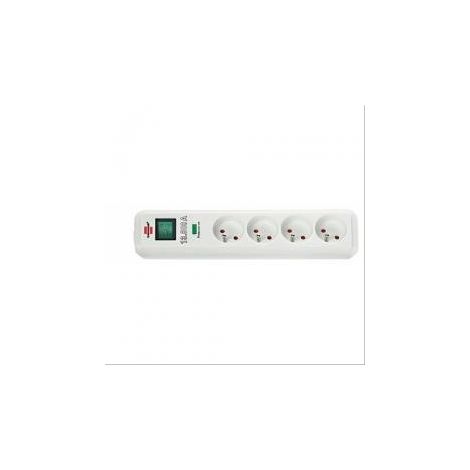 Multiprise avec parasurtenseur Ecoline Brennenstuhl blanc 4x2P+T