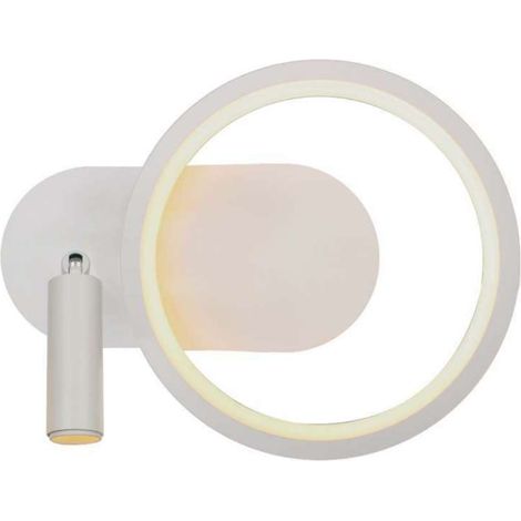 V-TAC VT-7906 Lampada da parete LED applique moderno a cerchio 14W in Metallo corpo bianco 25cm luce 3000K - 14983 (1/5)