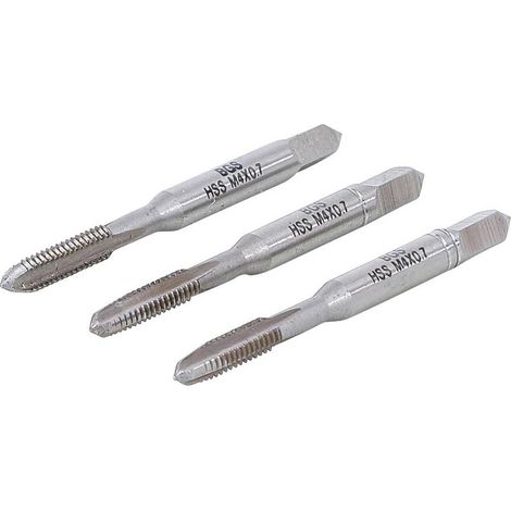 Jeu de Tarauds et Filière M4 x 0,7 - HSS-G, 3 pcs - Précision et Durabilité, Acier, Pro - D-Work
