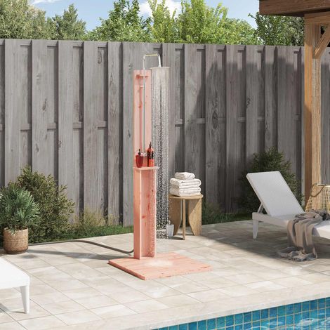 vidaXL Doccia da esterno Naturale 75 x 76 x 217 cm