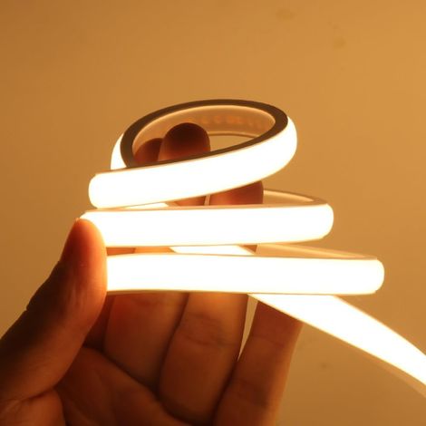 Ruban LED COB, Bande LED IP65 Etanche Bande Lumineuse 220V 288 LEDS/M Flexible Bande lumière pour Escalier, Chambre, Noël, Fête, etc (Blanc Chaud, 10M) (1/5)