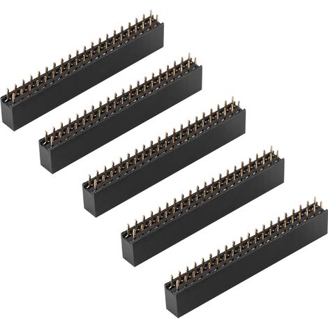 5pcs 2 x 20 Pins 2.54m Pitch Female Dual Row Short Pin Headers for Raspberry Pi