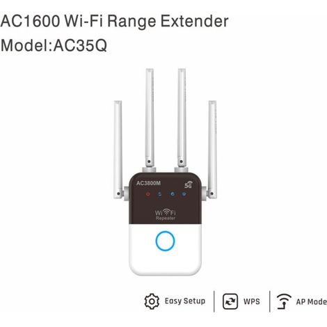Répéteur réseau 5G double bande ZVD-AC3800M avec quatre antennes, amplificateur de signal Wi-Fi sans fil AC35 (1/4)