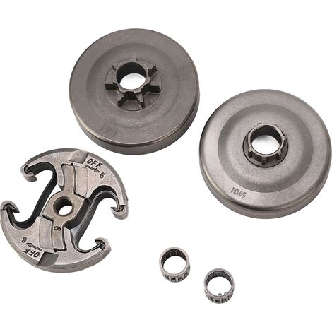 Trousse de remplacement d'embrayage complet 0.325 7T pour tronçonneuse Husqvarna 455 460 Rancher, tambour et roulement 537291702 (1/5)