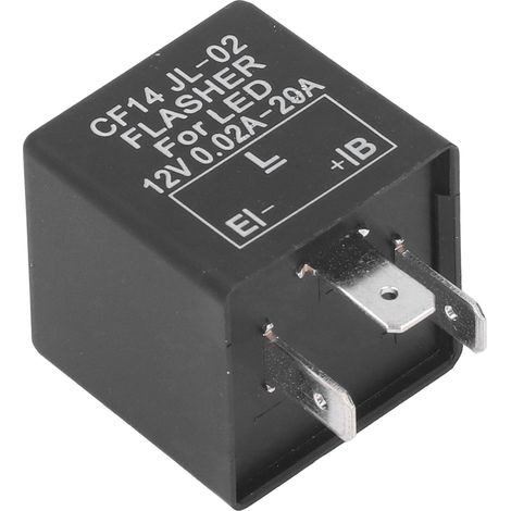 Relais clignotant LED CF14 avec vitesse de clignotement réglable, relais clignotant LED adapté aux voitures, motos et yachts (DC12V) (1/5)
