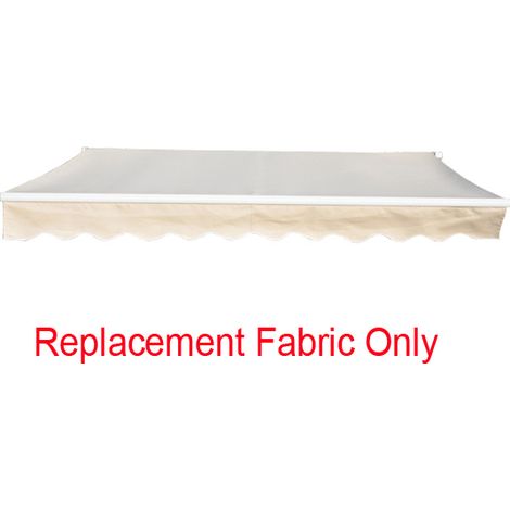 Greenbay 3.5x2.5m Garden Awning Replacement Fabric Top Cover Front Valance Cream