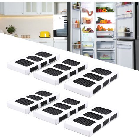 Filtro de aire para refrigerador Paquete de 6 con cepillo Compatible con Paultra2 y Pureair Ultra 2 Carbón activado 4,5 x 9,5 cm (1/5)