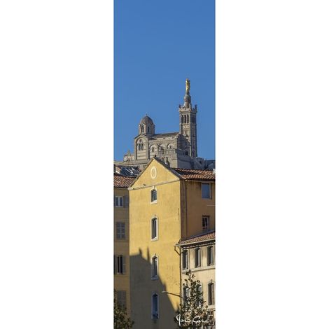 Tableau sur toile Notre-Dame de la Garde 30x97 cm - Impression sur Toile Murale Décorative - Image imprimée en HD sur Toile - Toile sur Châssis en Bois FSC - Fabriqué en France (1/4)