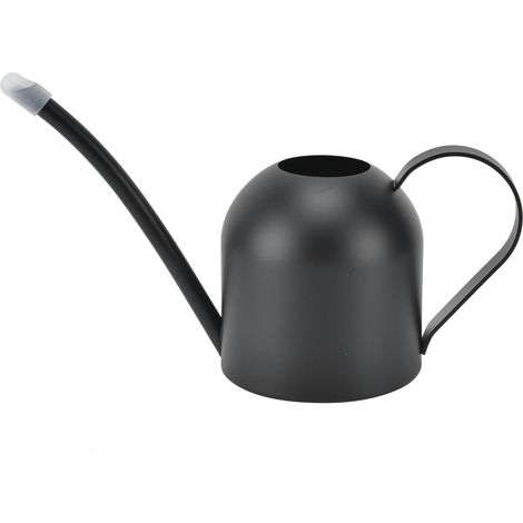 Arrosoir 500ml en Acier Inoxydable Noir pour Plantes et Fleurs en Pot (1/5)