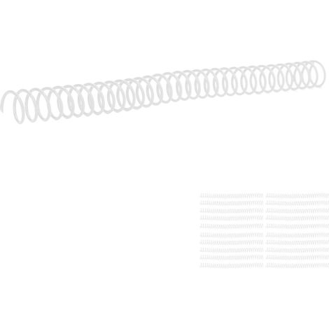 20 Kunststoff-Bindespiralen, 19 mm Innendurchmesser, 30 Löcher, für A4- und A5-Notizbücher, transparent, spiralförmig (1/5)