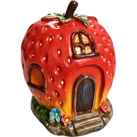 Vase fraise, jolie décoration de maison en résine Vase à fleurs en résine pour la maison, le bureau, le patio, la cour, le balcon, le jardin, la pelouse (1/5)