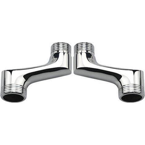 Raccord Contre Coudé Douche,Laiton Coudé RéDucteur,Bras Pivotant RéGlable,Raccord Mural Contre Coudé,Raccord Excentré 1/2 3/4,Chrome (1/2)
