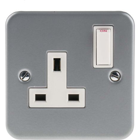 Prise électrique RS PRO, Montage en saillie, Type G - Britannique avec interrupteur, , IP20 ( Prix pour 1 ) (1/3)