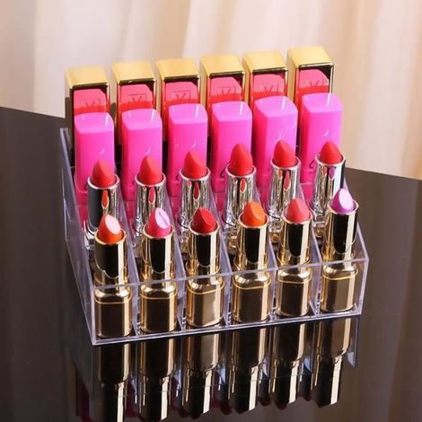 Coffret Rangement Maquillage Présentoir Rouge à Lèvres Porte 24 Grid (1/2)