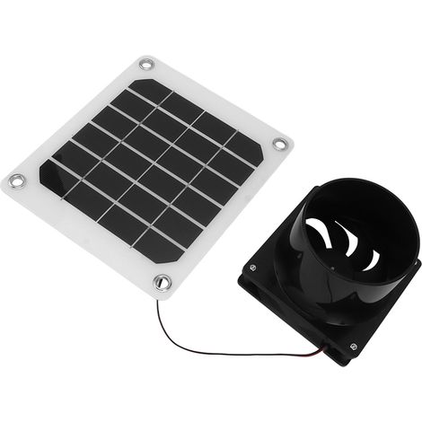 Kit de ventilateur d'extraction solaire 20 W avec filet de protection, ventilateur solaire portable de 15 cm pour poulailler. (1/5)