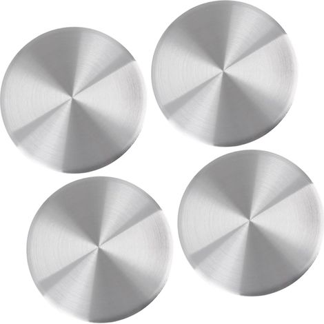 Autocollant emblème 4pcs argenté 50 mm Centre Roue Voiture Enjoliveurs Badge Remplacement d'article (1/4)
