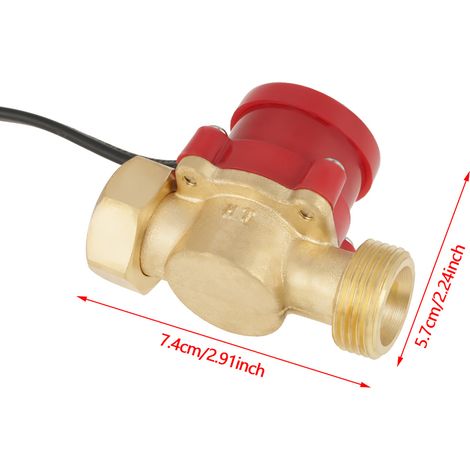 Stück HT-60 220V 0,5A G3/4"-3/4" Gewinde Wasserpumpen-Durchflusssensorschalter (1/5)