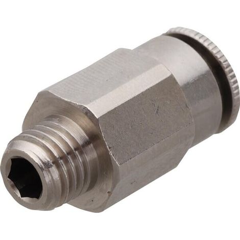 Conector r谩pido di谩metro 6mm reto rosca macho M8x1 UNIVERSAL CLSG6MK81