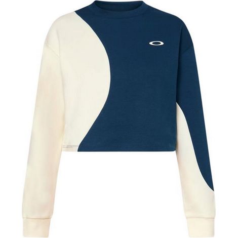 Felpa da donna Oakley PURSUIT CRUISE CROP blu navy FOA500625-BAT taglia XS