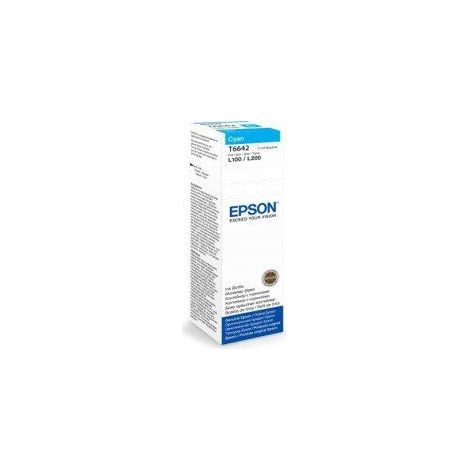 Inchiostro ciano in flacone da 70 ml per stampanti Epson L100/L200/L210/L355 (1/5)