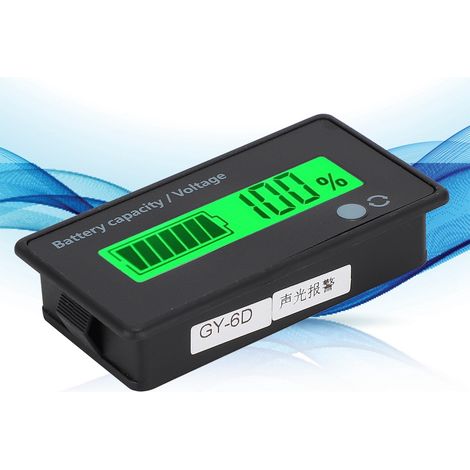 GY-6D Affichage Moniteur de Batterie 12-84V avec Alarme Sonore et Lumineuse PCB HTN (Vert) (1/5)