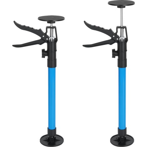 Wolketon Juego de 2 soportes telescópicos de montaje, 50-115 cm, 30 kg por barra, antideslizantes, para placas de yeso, montaje en techos y armarios (1/5)