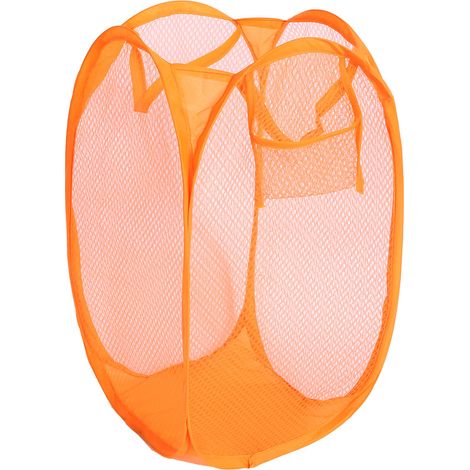 1 Panier à linge sale, nylon résistant, pliable et compact, poignées de transport, pour salle de bain (1/5)