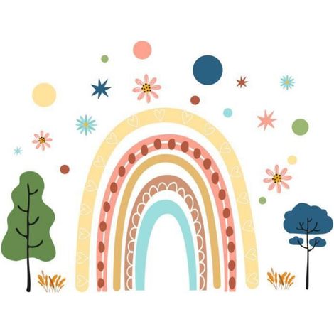 Sticker Mural Enfant - Adhésif Décoratif Réutilisable pour Chambre Enfant Salon Salle de Jeux - 1 Lot (1/3)