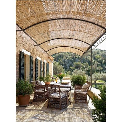 Cañizo Natural Bambu Fino Cerramiento Ecológico para la Decoración de Jardín 1x5m - (1/5)