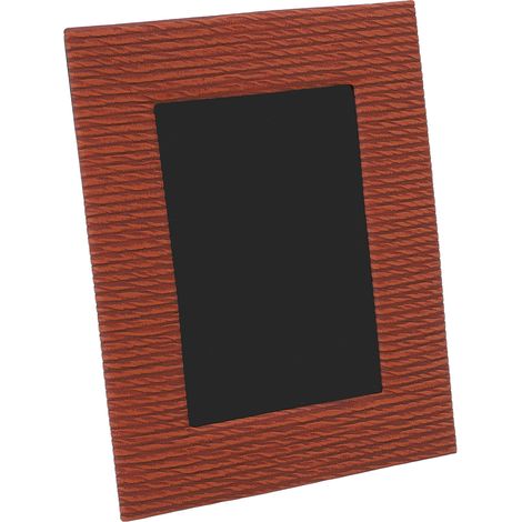 Cadre photo de table en cuir marron pour photo de 15 cm (6 pouces), texture unique, 21,6 x 11,9 x 16,5 cm (8,5 x 4,7 x 6,5 pouces). Décoration intérieure. (1/5)