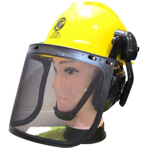 Casco kit forestal amarillo con barbuquejo