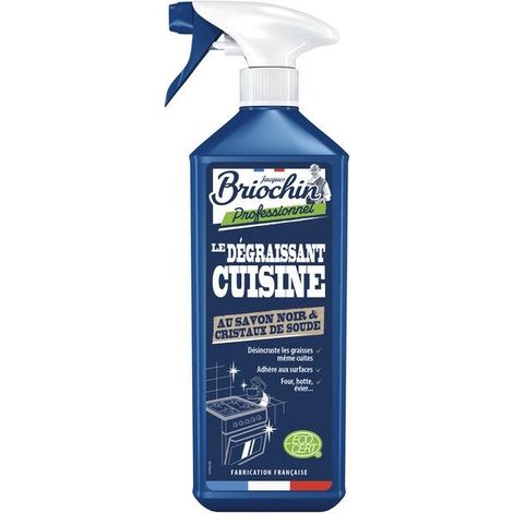 Dégraissant cuisine au savon noir et cristaux de soude – Formule liquide 750 ml – Parfum neutre – Nettoyage efficace des surfaces