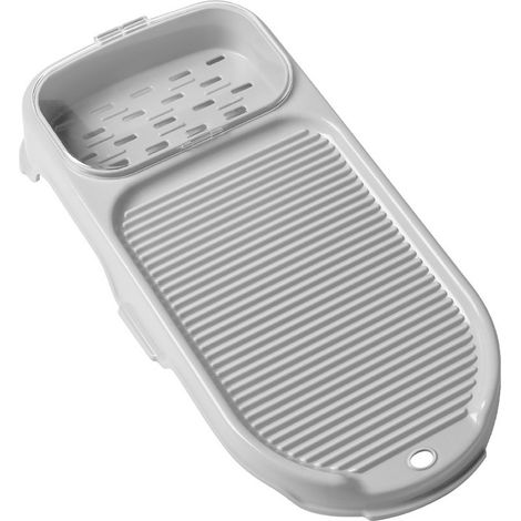 Mini planche à laver 2 en 1 portable en plastique antidérapant avec porte-savon pour la maison et les dortoirs (1/5)