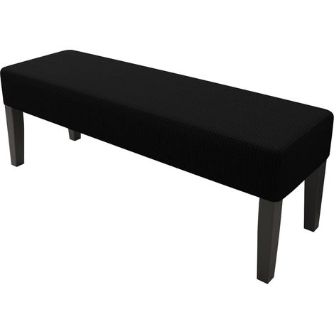 Housse de chaise extensible et lavable avec bande élastique pour salle à manger, salon, chambre à coucher – Plusieurs tailles disponibles (taille XL : 170 cm à 190 cm, noir) (1/5)