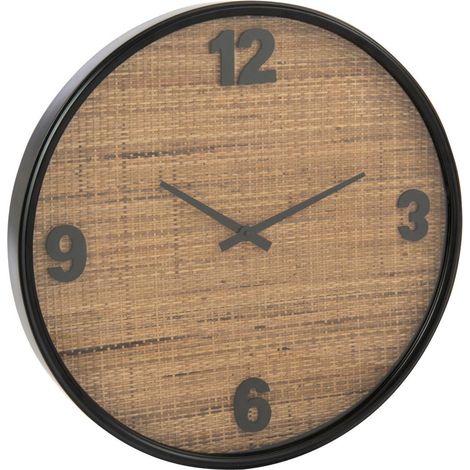 Horloge Murale en Rotin "Automn" 60cm Marron
