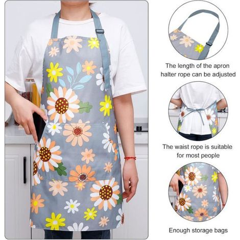 1 Tablier, réglable, imperméable, polyester, poche, cuisine, barbecue, jardinage, restaurant (1/4)