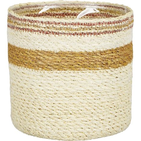 Mica Übertopf Korb Jameson Ø 20 x 20 cm Seegras gelb Topf