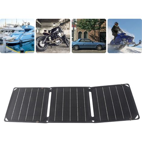 Panel solar portátil de 30 W – Panel solar portátil e impermeable de 30 W (IP68) – Cargador solar impermeable (IP68) con dos puertos USB, 55,8 cm de largo y 365 g de peso, panel monocristalino – De 1  (1/5)