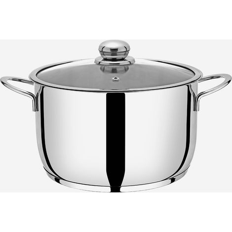 Pentola acciaio inox 18/10 induzione con coperchio First