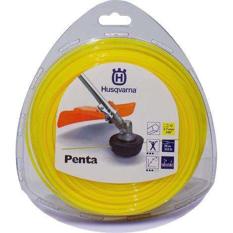 Husqvarna Trimmerfaden Penta Rolle 2,7 mm 70 Meter Gelb